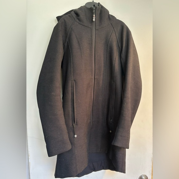 Lululemon hooded jacket, black houndstooth - Picture 1 of 2